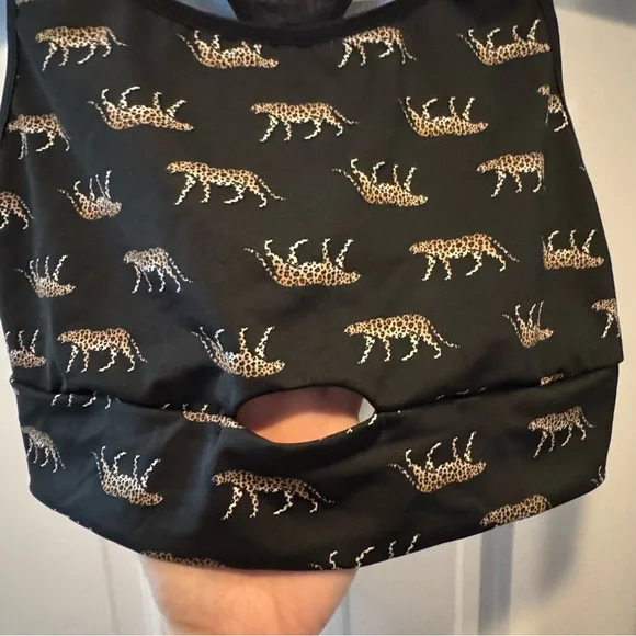 Victoria Sport Leopard Print Racerback Sports Bra Medium - Picture 2 of 6